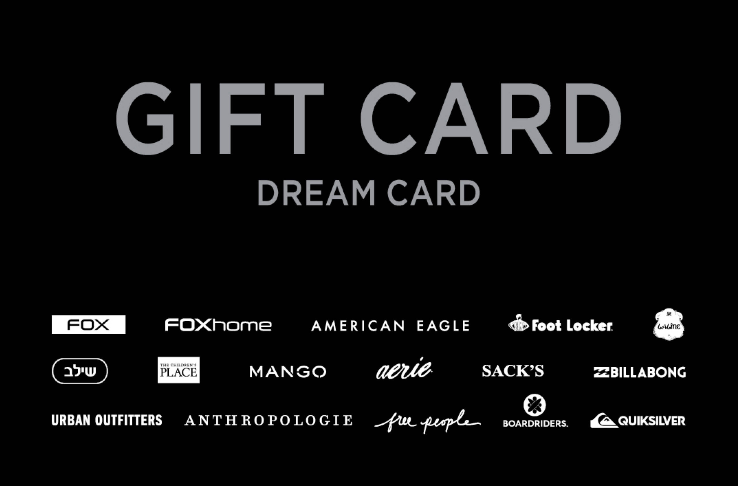 dream_card_02 GIFT CARD - DREAM CARD בשווי 500 ₪ – תמונה 1